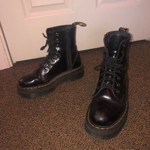 Black platform Dr. Martens boots